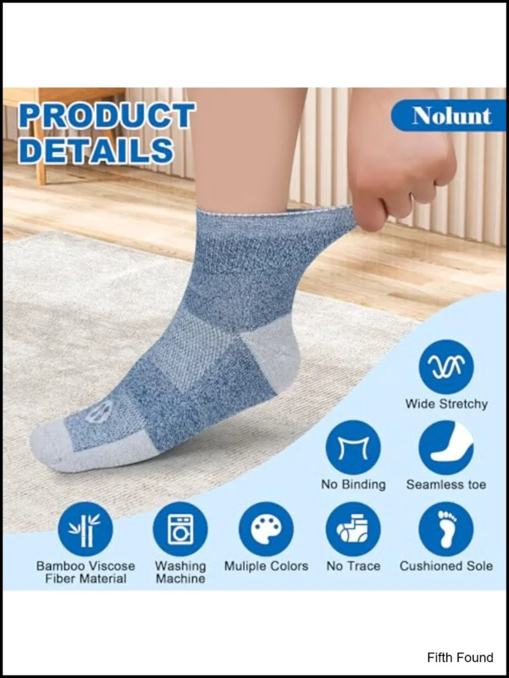 Non Binding Diabetic Socks for Men 4 Pairs Seamless Toe Athletic Ankle